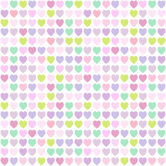 Majestic Hearts, Colorful Seamless Pattern Design