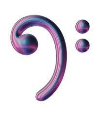 Iridescent Musical Note