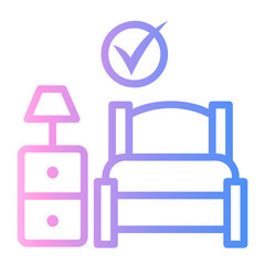 hotel service Line Gradient Icon