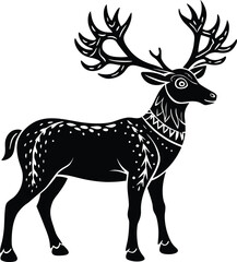 Stylized mythical dragon creature line art with fluid elegant lines