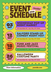 Event schedule for october 2035, with various activities