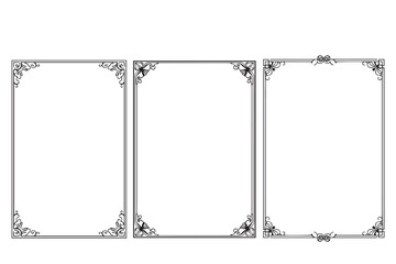 Elegant Floral Wedding Frame – Luxury Gold Border Invitation Background Design