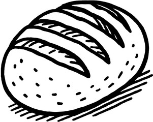 Bread Line Art Illustration