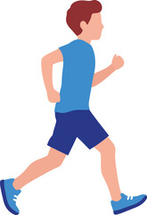 Male runner vector illustration: fitness, health & active lifestyle