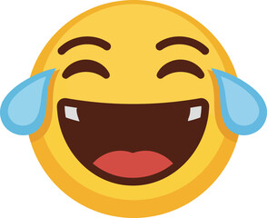 Tears of joy emoji icon: happy laughter & amusement expression