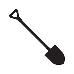 shovel isolated silhouette