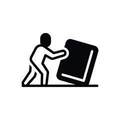 Black solid icon for coordinated effort