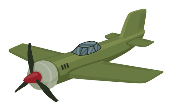 Fototapeta Vector retro fighter jet in a simple design for creative aviation projects