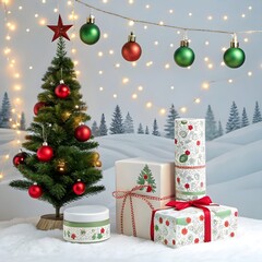 Title: “Cozy Mini Christmas Tree with Festive Gifts” 🎄✨