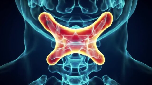 Human Hyoid Bone Anatomy Animation Detailed Medical Visualization of Neck Structure