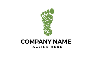 Foot health leaf logo
