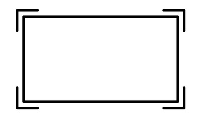 black frame icon isolated on white background