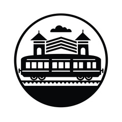 Naklejka premium Hanoi Train Street Icon