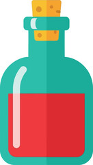Red potion bottle with cork