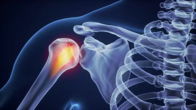 Shoulder Joint Pain Animation Medical Visualization of Injury and Skeletal Anatomy
