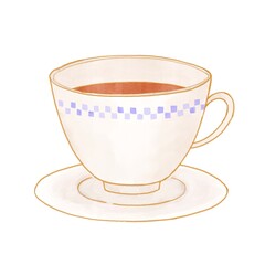 Black tea illustration