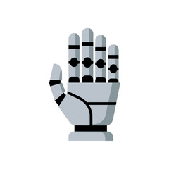 Clean Flat Design Depicting a Robotic Limb