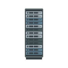 Minimalist Flat Design of a Data Server