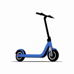 Simple Flat Illustration of a Smart Urban Scooter