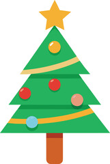 Obraz premium christmas tree on a white background