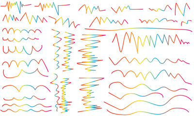 vector illustration of hand draw  line with gradient effect 