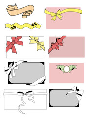 Collection of hand-drawn vintage ribbon banners in black and white. Includes a variety of scrolls, curved ribbons, and folded banner designs in different styles. Ideal for retro labels, logos, posters