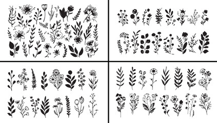 Floral Illustration Vector, Botanical Line Drawing, Hand Drawn Flower Sketch, Minimal Botanical Artwork, Nature Inspired Flower Design, Black and White Floral Art, Elegant Garden Vector, Decorative Na