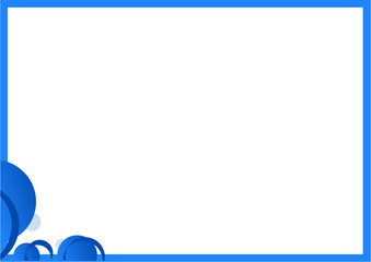 Clean blue border with modern corners for presentations, certificates, and reports.