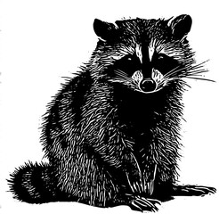 silhouette of a raccoon svg