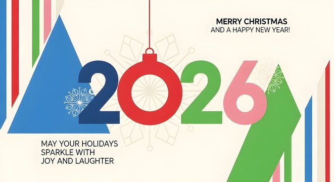 A happy new year greeting card vector illustration set features vintage Christmas ball ornaments and winter holiday season sale design icons