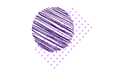 Abstract background featuring a dynamic combination of scribbled lines and clean dots.