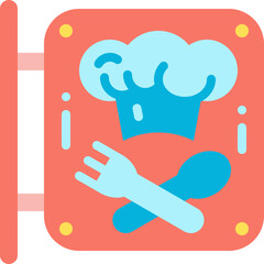 Restaurant Sign Online  Icon