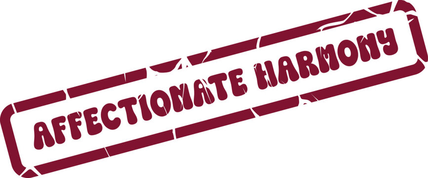 Affectionate Harmony Rubber Stamp Symbol for Unity Peace and Enduring Relationships