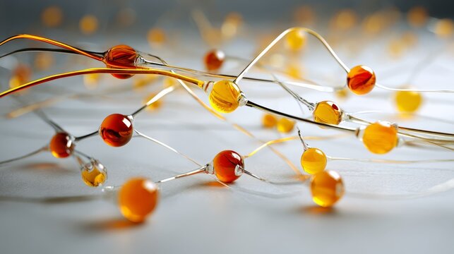 Isolated DNA molecule model and a molecule model of a molecule from stock photo sites