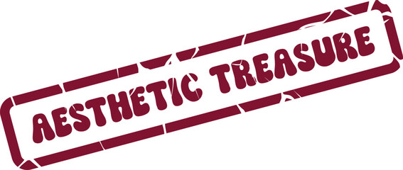 Authentic Aesthetic Treasure Rubber Stamp Mark for Distinctive Branding and Identity Elements