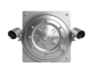Secure Vault Door with Integrated Surveillance Cameras