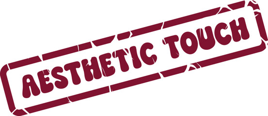 Vibrant Aesthetic Touch Rubber Stamp Icon for Creative Branding and Artistic Expression