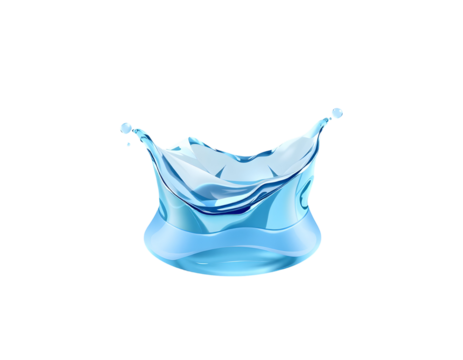Dynamic Blue Water Splash Crown Effect