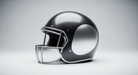 American Football Helmet Isolated on White Background.