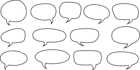 Fototapeta premium Various speech bubbles in different shapes