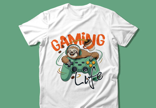 Gaming Life Tshirt Design Template
