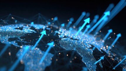 Digital connections illuminate the globe, showcasing growth and innovation in this interconnected world.