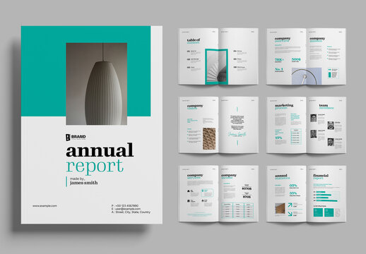 Minimal Corporate Business Annual Report Brochure Layout