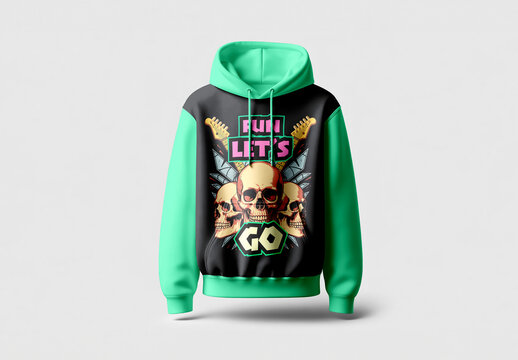 Rock and Roll Skulls and Guitars Graphic for Tshirt Print