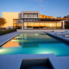 swimming pool in hotel