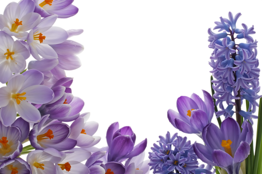 Crocus and hyacinth frame