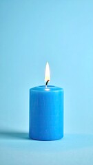 Blue candle burning