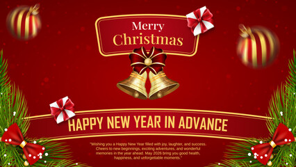 Happy New Year Celebration Poster and Banner Template, Luxury Gold New Year's Eve Party Invitation Design, New Year Greeting Card Vector Illustration, Festive Social Media Post Design Backgroound