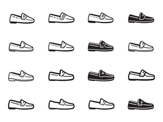 Loafers line art classic comfortable daily wear
