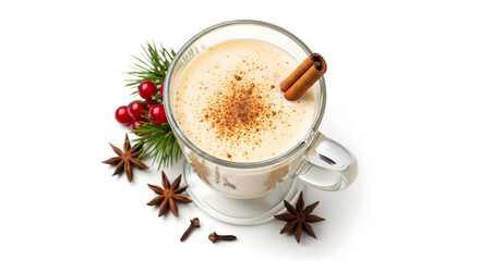 Cozy Christmas Eggnog with Cinnamon and Star Anise